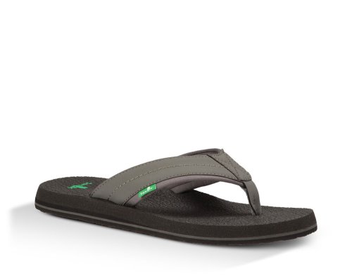 Sanuk Mens Beer Cozy 2 Deep Grey Flip Flops | ZTQLDA375